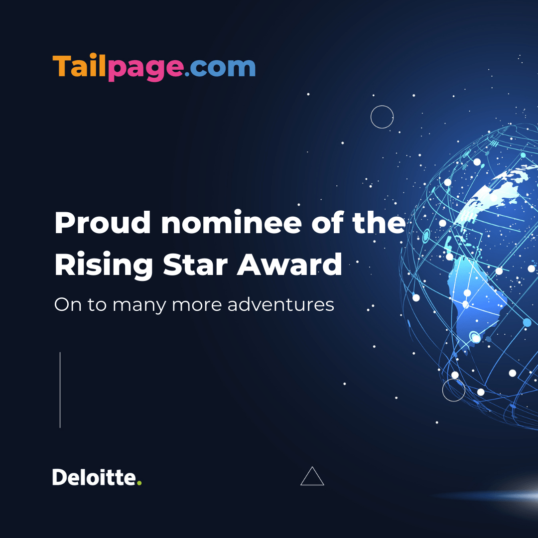 Tailpage is finalist voor de Rising Star award in 2021