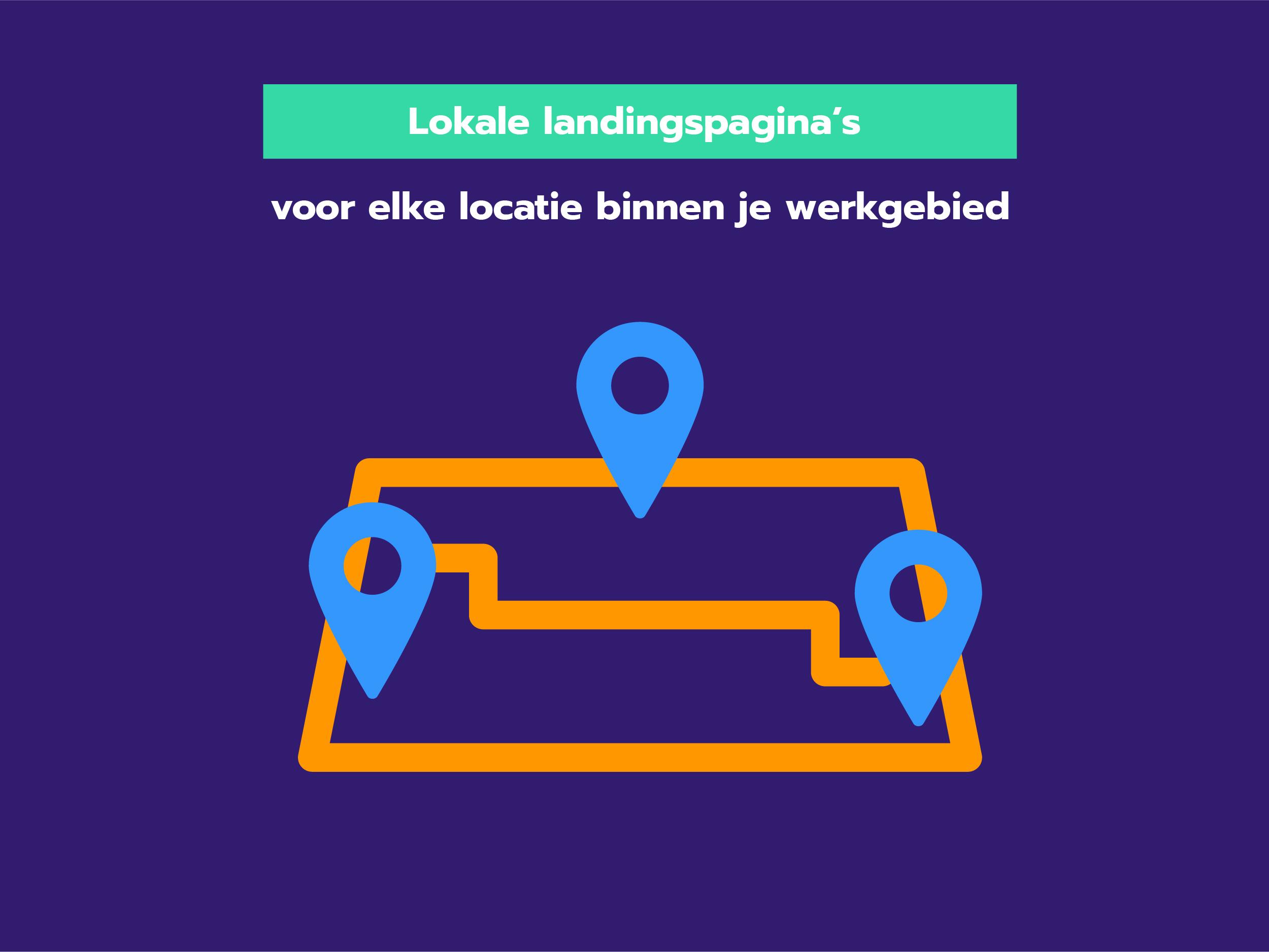 Lokale landingspagina\'s Local pages voor elke locatie binnen je werkgebied
